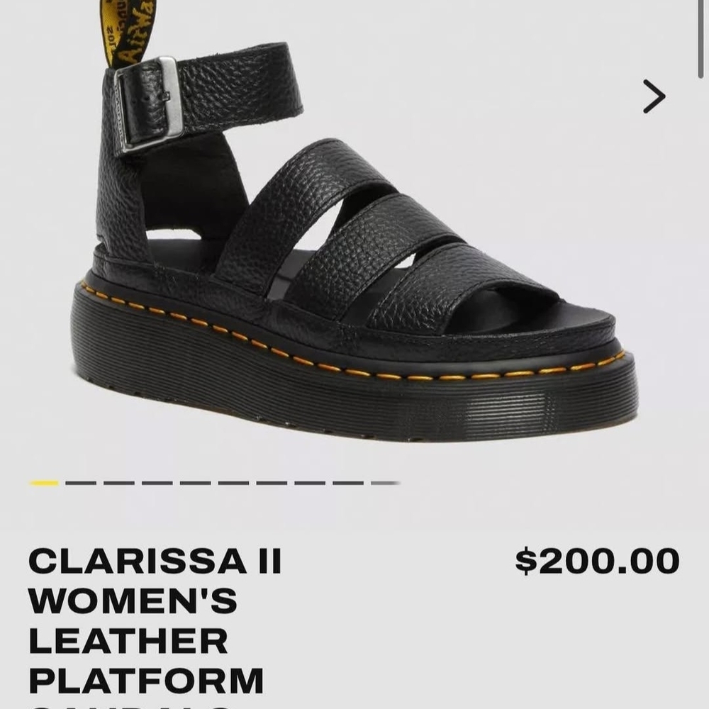 Dr. Martens Clarissa II Black Leather Platforms
